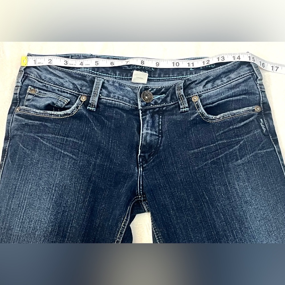 Silver Jeans Aiko Style Dark Blue Denim Boot Cut Women's Jeans Sz 30x35 - Picture 8 of 16